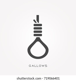 Silhouette icon gallows