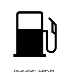 Silhouette icon of gas station.