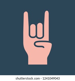 Silhouette icon gesture from evil eye