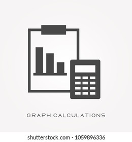 Silhouette icon graph calculations
