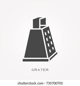 Silhouette icon grater