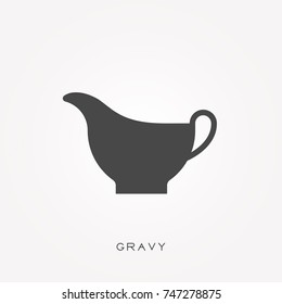 Silhouette icon gravy