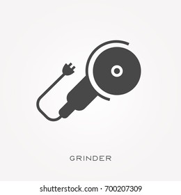Silhouette icon grinder