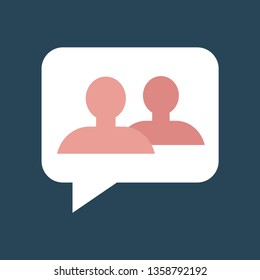 Silhouette icon group chat
