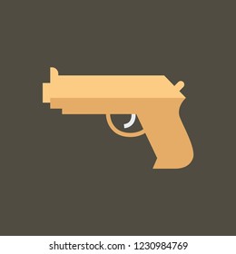 Silhouette icon gun