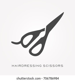 Silhouette icon hairdressing scissors