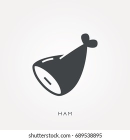 Silhouette icon ham