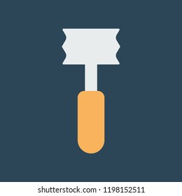 Silhouette icon hammer for meat