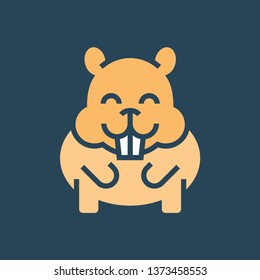 Silhouette icon hamster