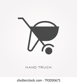 Silhouette icon hand truck