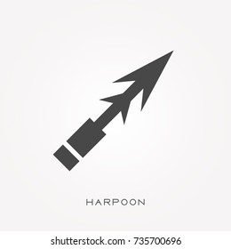 Silhouette icon harpoon