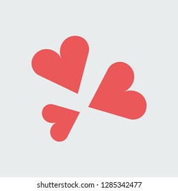 Silhouette icon hearts