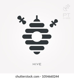 Silhouette icon hive