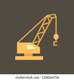 Silhouette icon hoisting machine