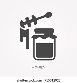 Silhouette icon honey