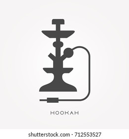 Silhouette icon hookah