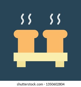 Silhouette icon hot bread