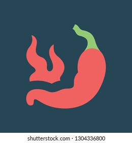Silhouette icon hot pepper