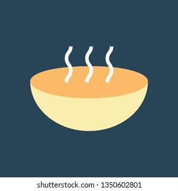 Silhouette icon hot soup