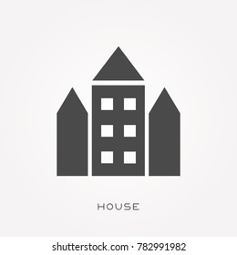 Silhouette icon house