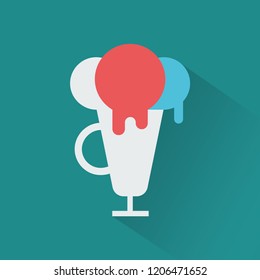 Silhouette icon ice cream  