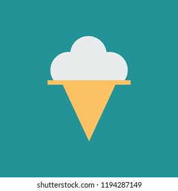 Silhouette icon ice cream ball