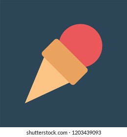 Silhouette icon ice cream ball