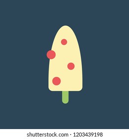 Silhouette icon ice cream with nuts