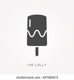 Silhouette icon ice lolly