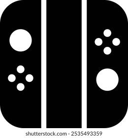 Silhouette icon illustration of game console