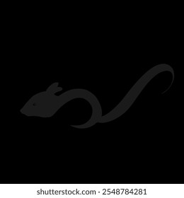 Silhouette, Symbol, Illustration einer Maus ohne Hintergrund