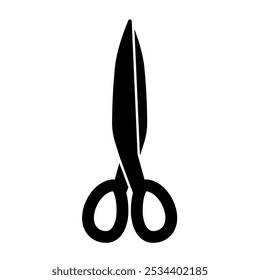 Silhouette icon illustration of scissors