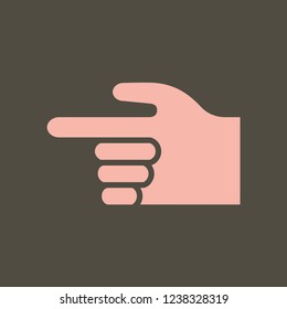 Silhouette icon indication finger