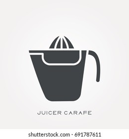 Silhouette icon juicer carafe