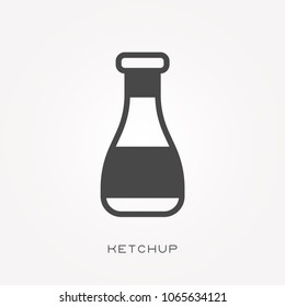 Silhouette icon ketchup