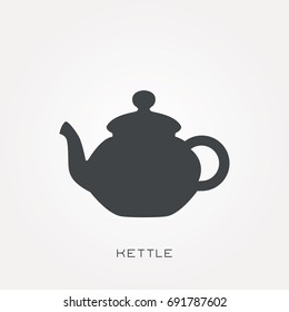 Silhouette icon kettle