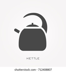 Silhouette icon kettle