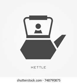 Silhouette icon kettle
