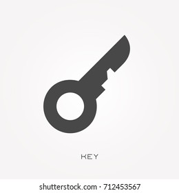 Silhouette icon key