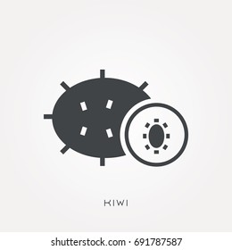 Silhouette icon kiwi