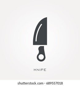 Silhouette icon knife