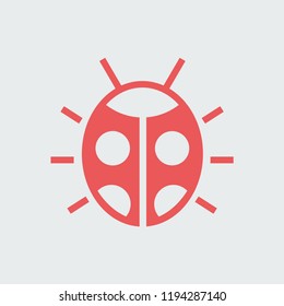Silhouette icon ladybug