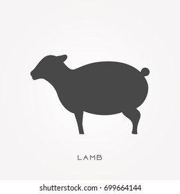 Silhouette icon lamb
