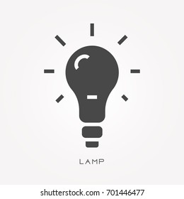 Silhouette icon lamp