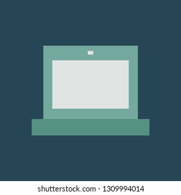 Silhouette icon laptop