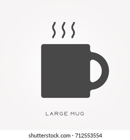 Silhouette icon large mug
