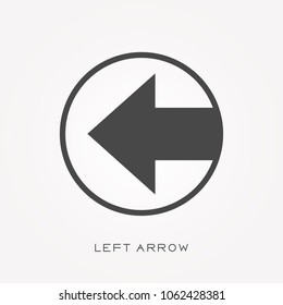 Silhouette icon left arrow