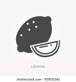 Silhouette icon lemon