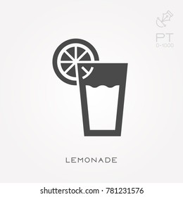 Silhouette icon lemonade