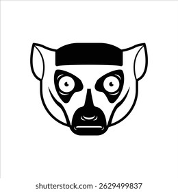 Silhouette icon of a lemur head with recognizable eye and ear shape.